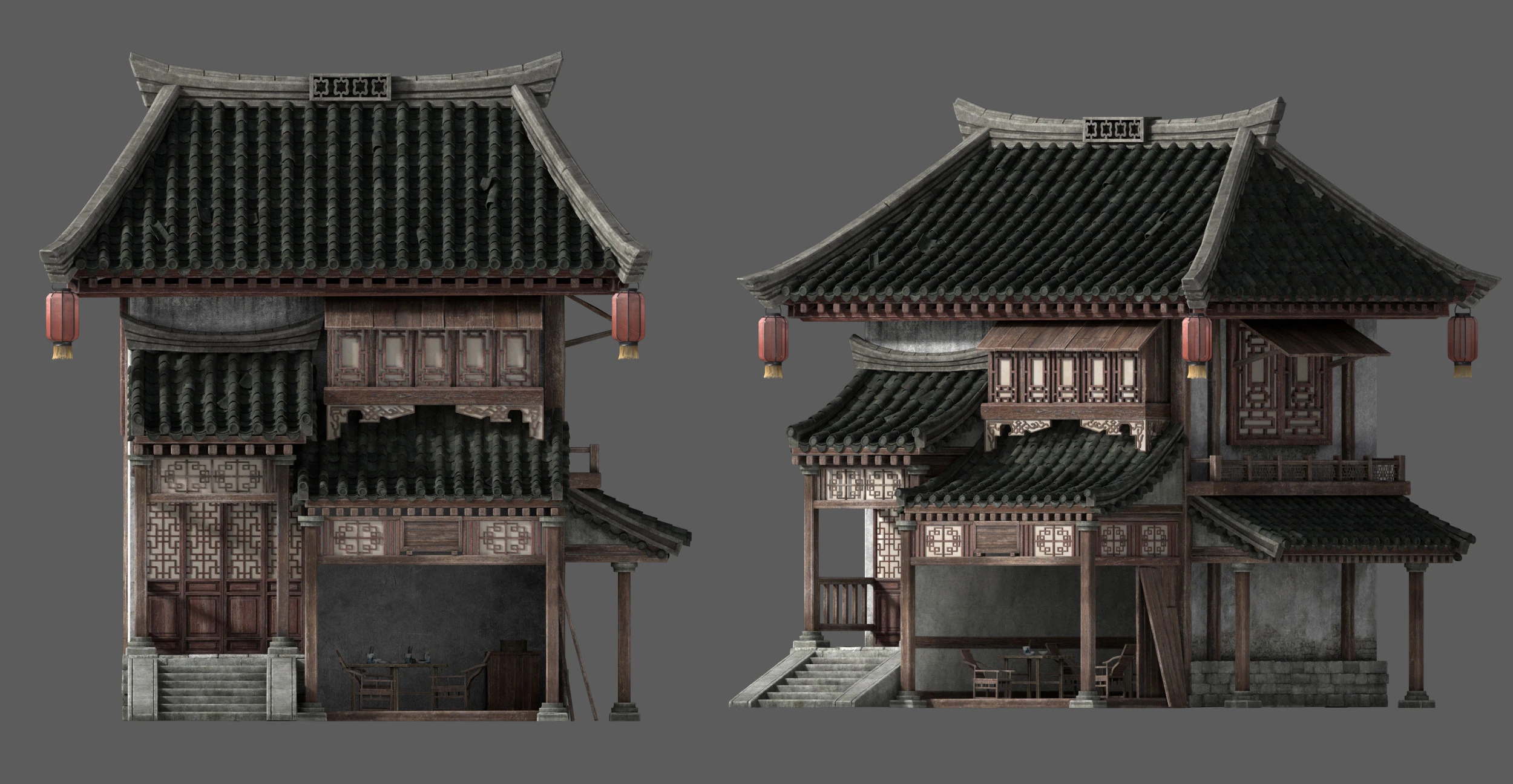 Ancient architecture 3D Model .c4d .max .obj .3ds .fbx .stl .blend 