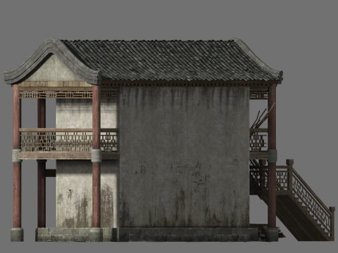 Eastern ancient architecture 3D Model