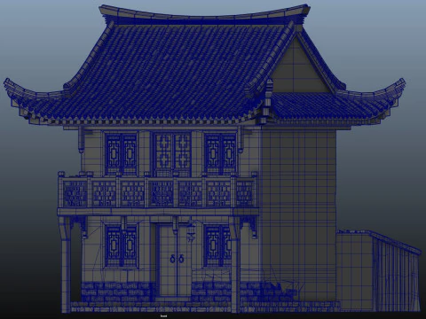 Asian Ancient Architecture 3D Model