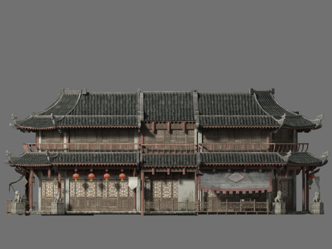 Eastern ancient architecture 3D Model
