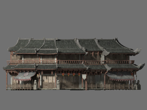 Eastern ancient architecture 3D Model