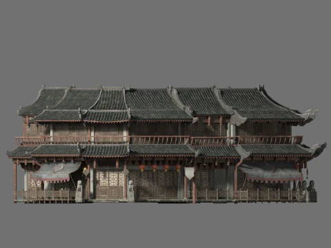 Eastern ancient architecture 3D Model