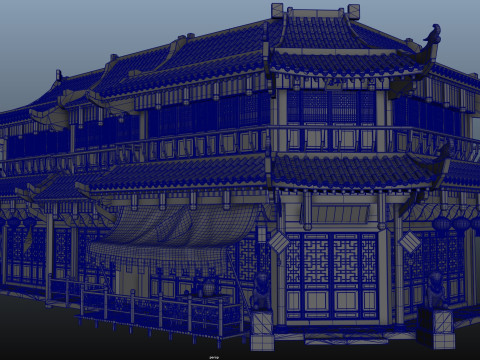 Eastern ancient architecture 3D Model