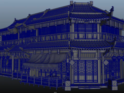 Eastern ancient architecture 3D Model