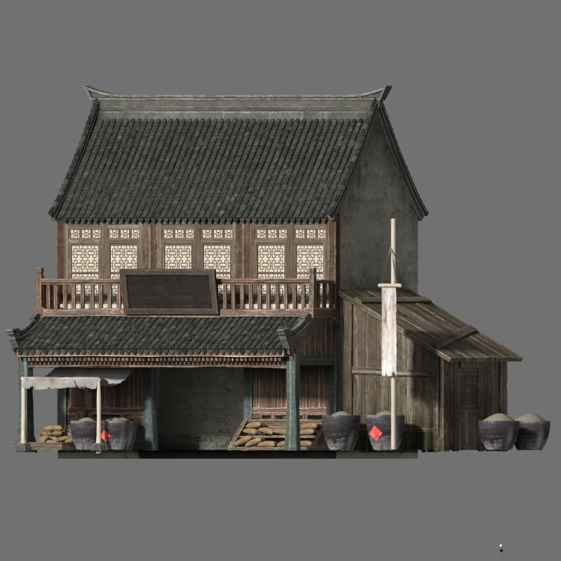 Ancient architecture 3D Model .c4d .max .obj .3ds .fbx .stl .blend 