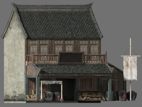 Arquitetura antiga Modelo 3D