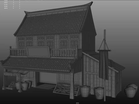 Arquitetura antiga Modelo 3D