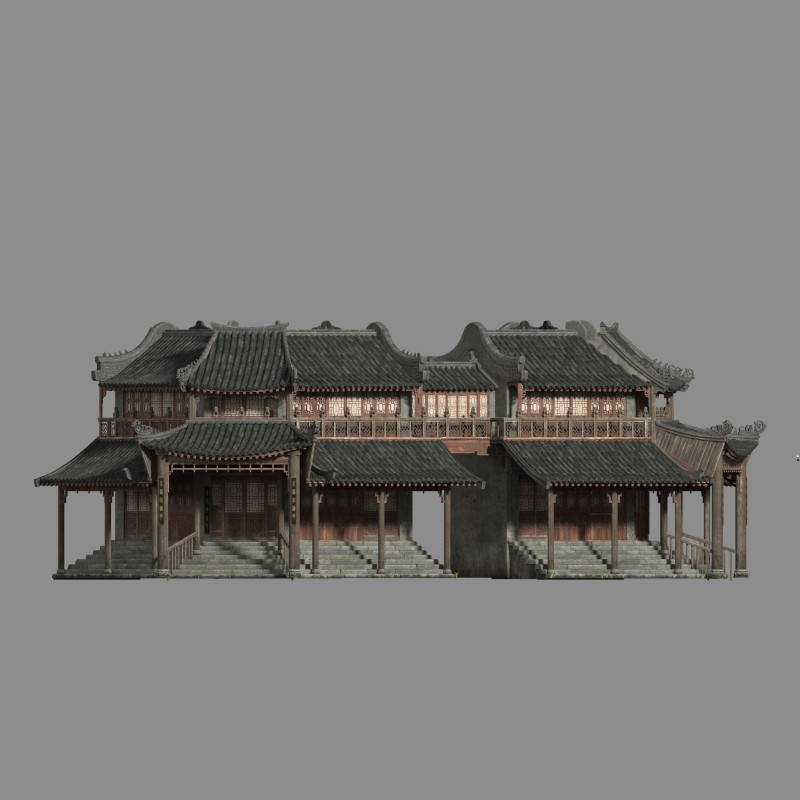 Ancient architecture 3D 模型 .c4d .max .obj .3ds .fbx .stl .blend 
