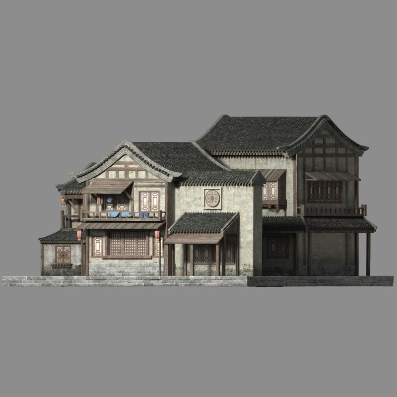Ancient architecture 3D Model .c4d .max .obj .3ds .fbx .stl .blend 