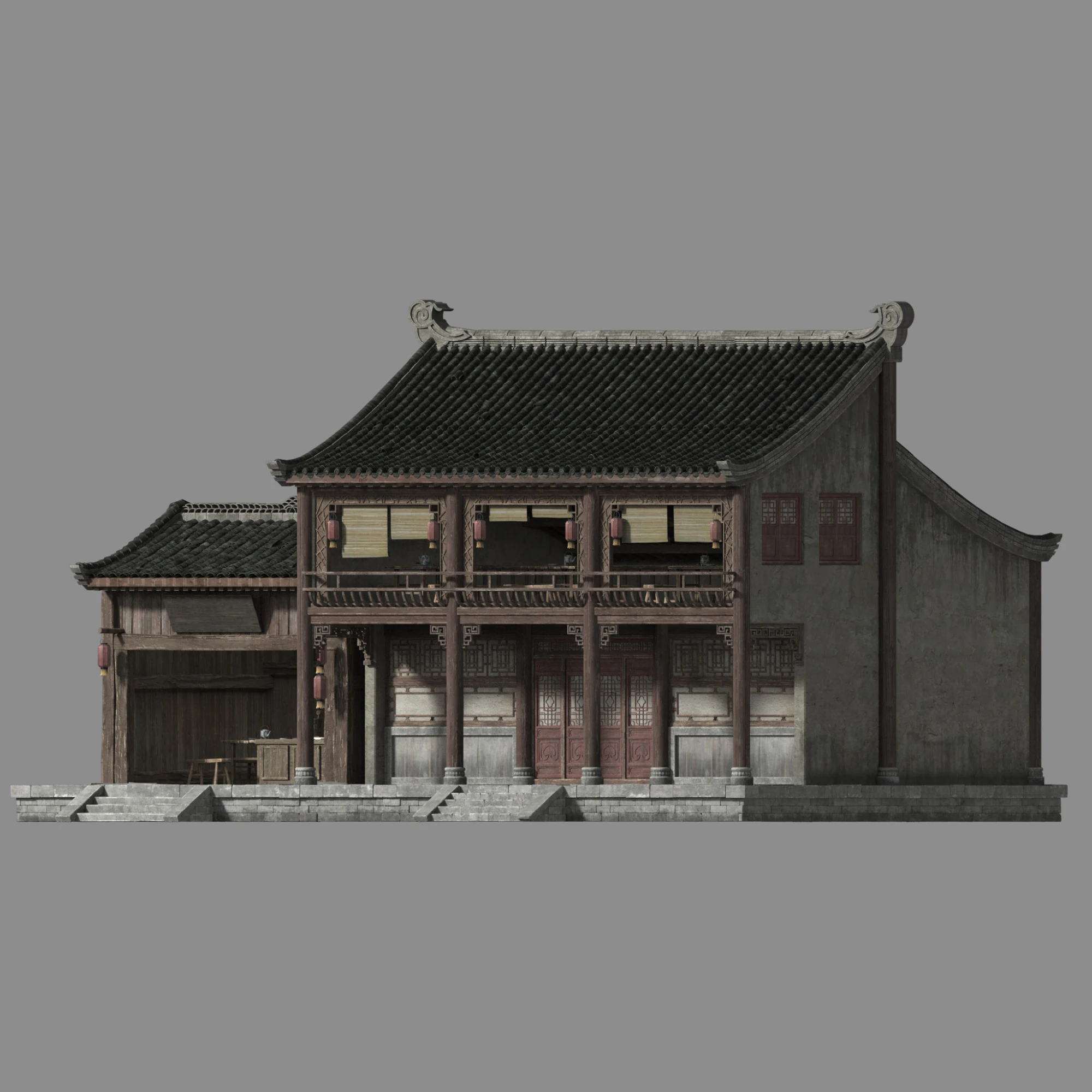 Ancient architecture 3D Model .c4d .max .obj .3ds .fbx .stl .blend