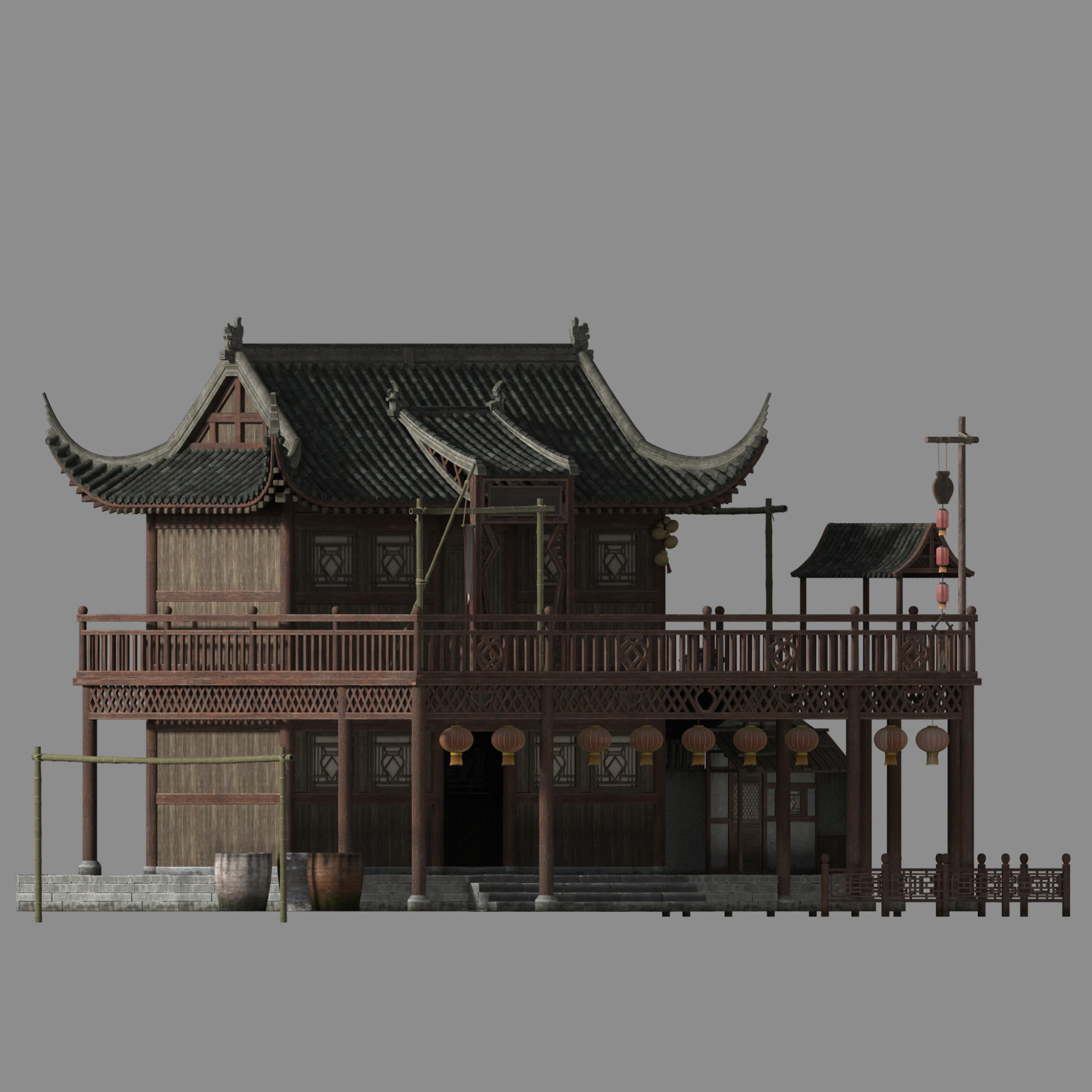 Ancient architecture 3D Model .c4d .max .obj .3ds .fbx .stl .blend 