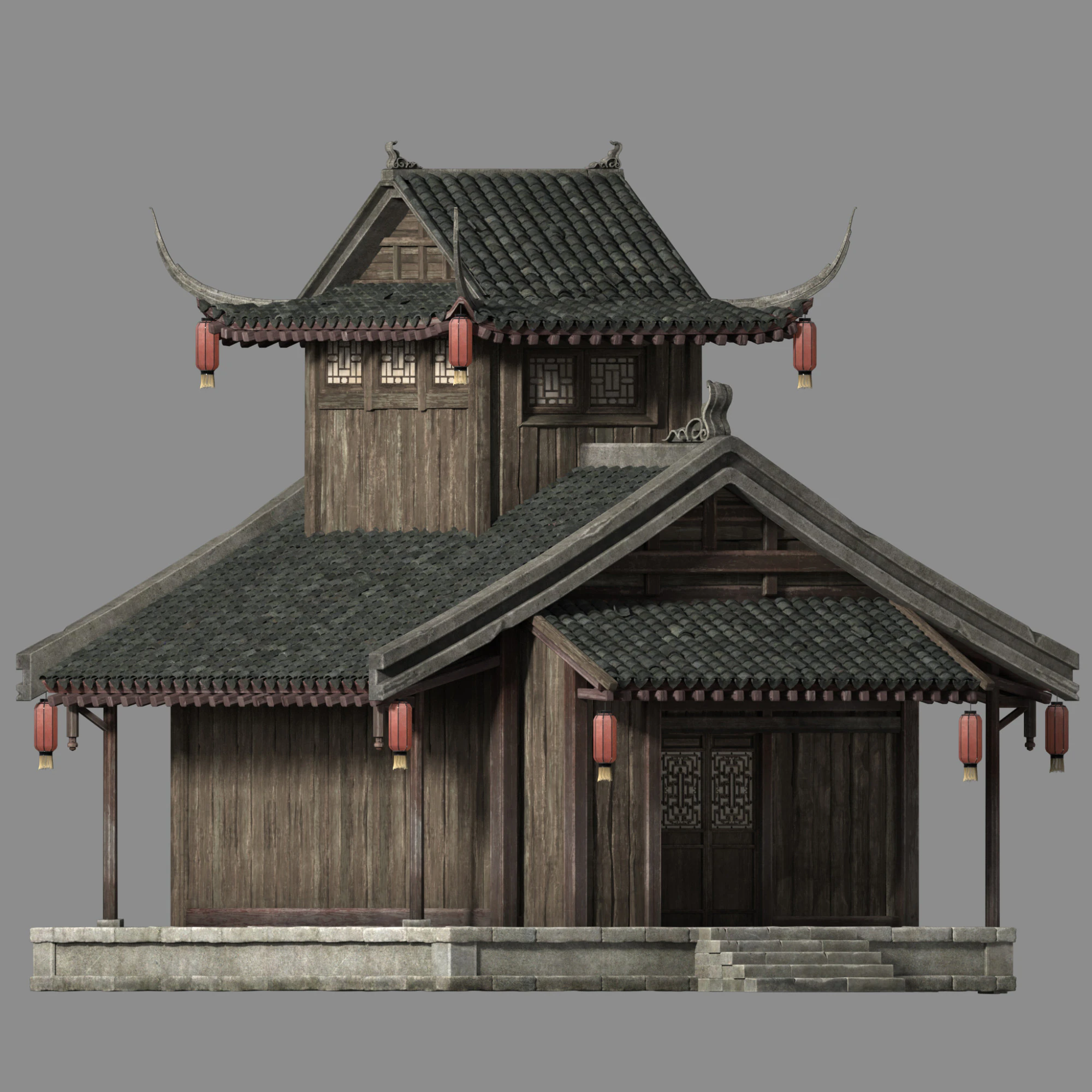 Ancient architecture 3D Model .c4d .max .obj .3ds .fbx .stl .blend