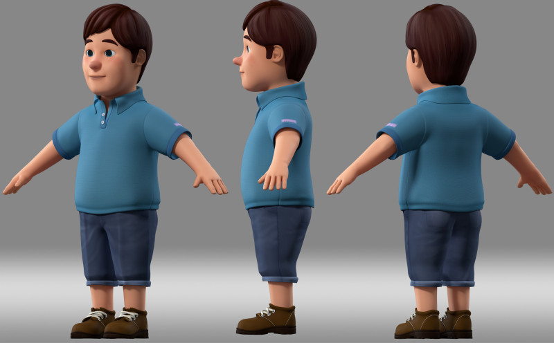 Cartoon man father Modelo 3D .c4d .max .obj .3ds .fbx .stl .blend 