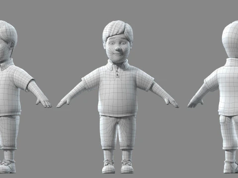 Cartoon man father 3D Model