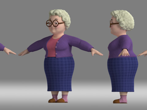 Cartoon woman 3D-Modell