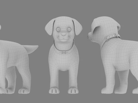 Cartoon dog 3D Model