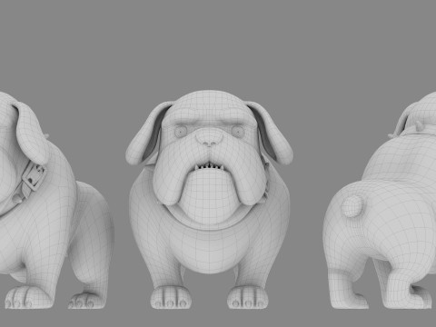 Cartoon dog 3D Model