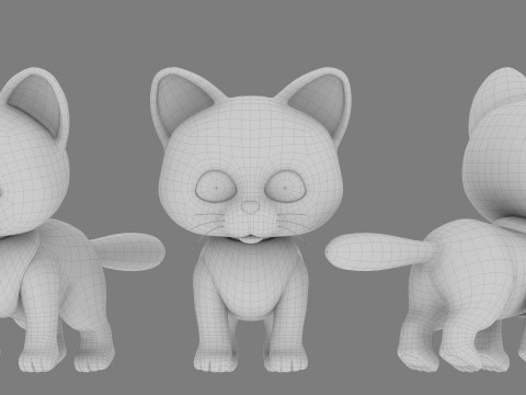 Cartoon cat 3D Модель