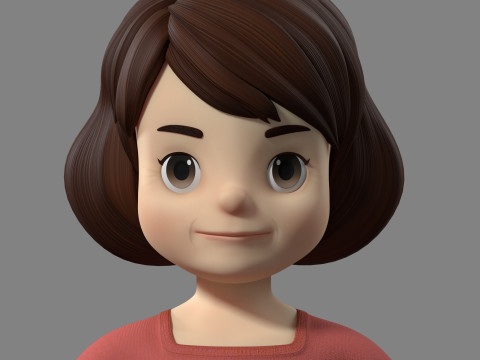 Cartoon woman teacher 3D Model