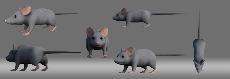 Cartoon mouse 3D मॉडल .c4d .max .obj .3ds .fbx .stl .blend 