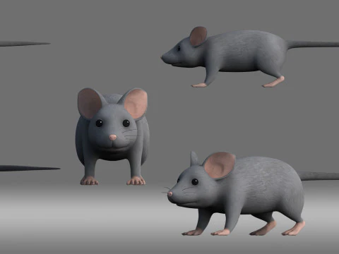 Tikus kartun Model 3D