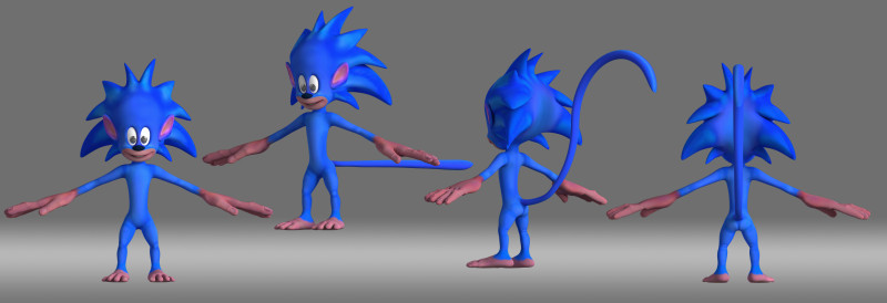 Cartoon monkey Modello 3D .c4d .max .obj .3ds .fbx .stl .blend 