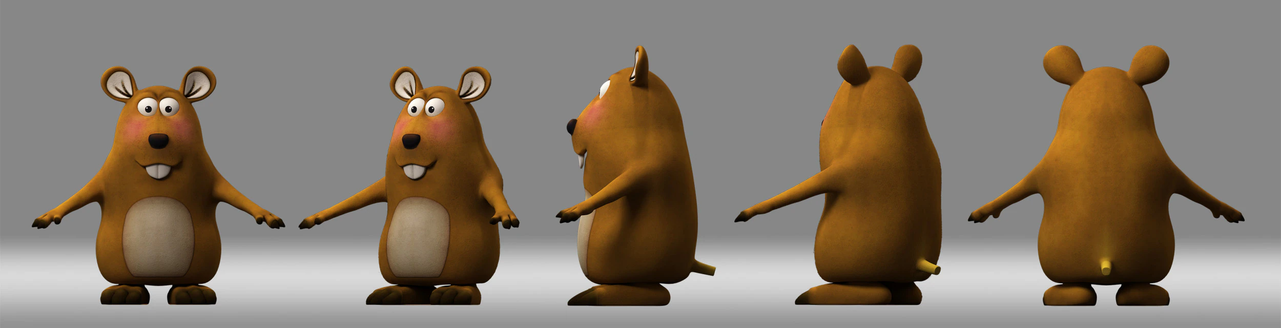 Cartoon mouse 3D Model .c4d .max .obj .3ds .fbx .stl .blend 