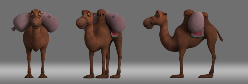 Cartoon camel 3D Model .c4d .max .obj .3ds .fbx .stl .blend 