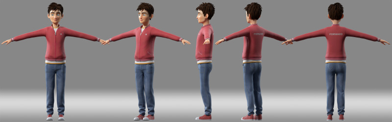 Cartoon boy man 3D Model .c4d .max .obj .3ds .fbx .stl .blend 