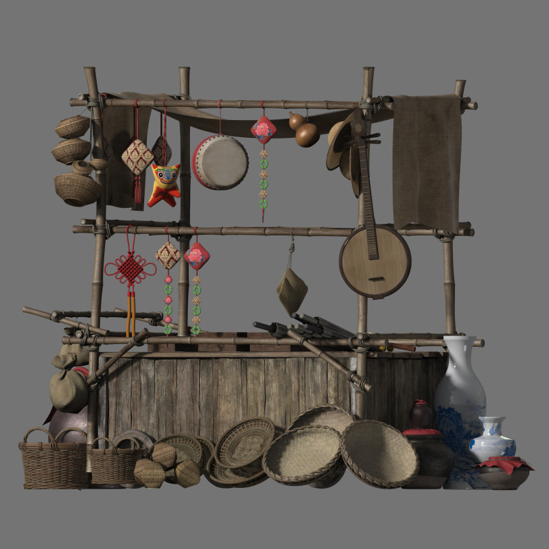 Stall 3D-Modell .c4d .max .obj .3ds .fbx .stl .blend 