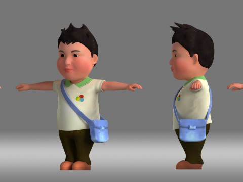 Cartoon child 3D-Modell
