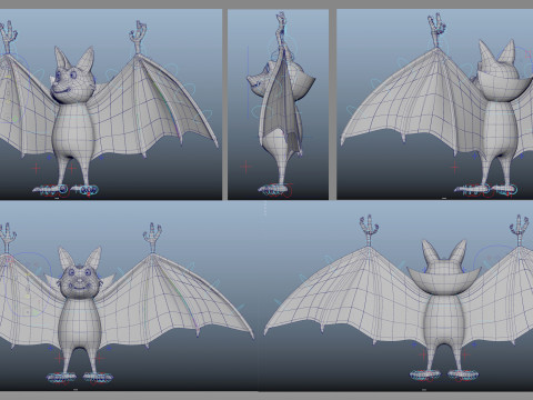 Cartoon bat 3D Модель