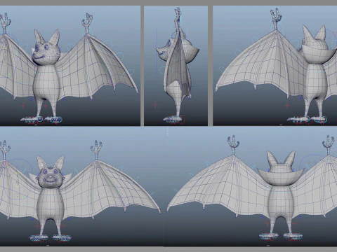 Cartoon bat 3D Model