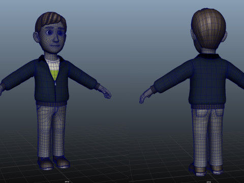 Cartoon man people Modèle 3D