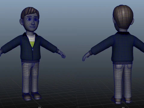 Cartoon man people 3D Model