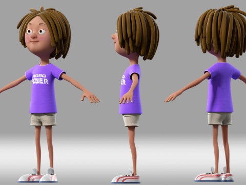 Cartoon boy child 3D 模型