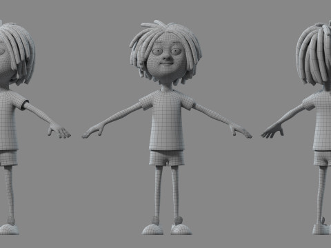 Cartoon boy child 3D 模型