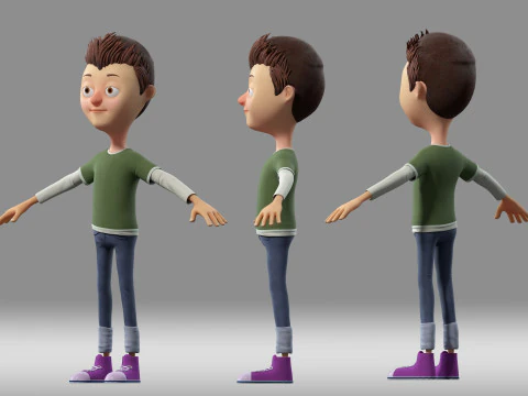 Kresk&oacute;wka chłopiec dziecko Model 3D