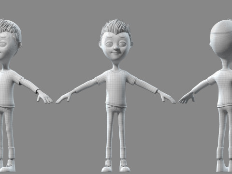 Cartoon boy child Model 3D