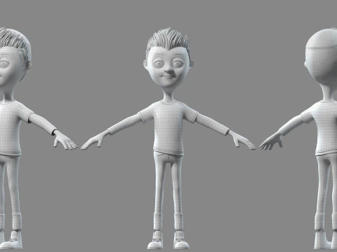 Cartoon boy child 3D Model