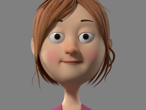 Cartoon girl 3Dモデル