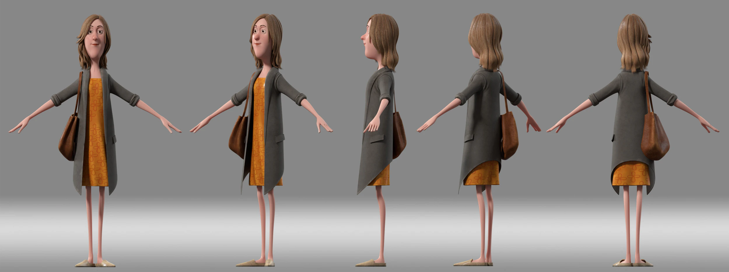 Cartoon woman 3D Model .c4d .max .obj .3ds .fbx .stl .blend