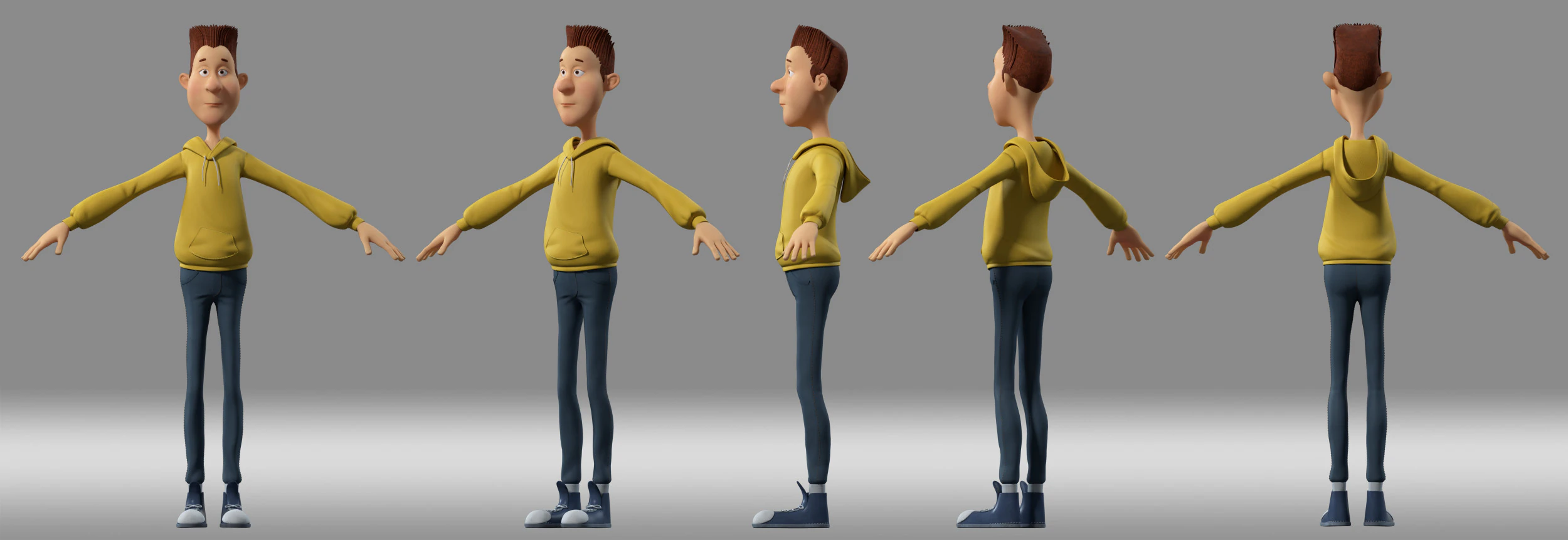 Cartoon boy 3D Model .c4d .max .obj .3ds .fbx .stl .blend 