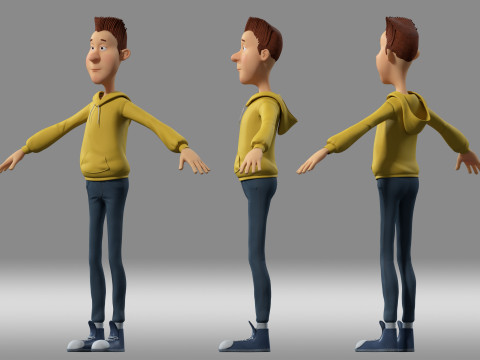 Cartoon boy 3Dモデル