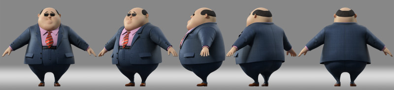 Cartoon man 3D Model .c4d .max .obj .3ds .fbx .stl .blend