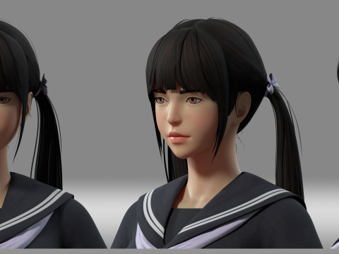Girl student 3D Модель
