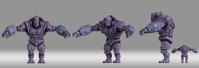 Stone man 3D Model .c4d .max .obj .3ds .fbx .stl .blend 