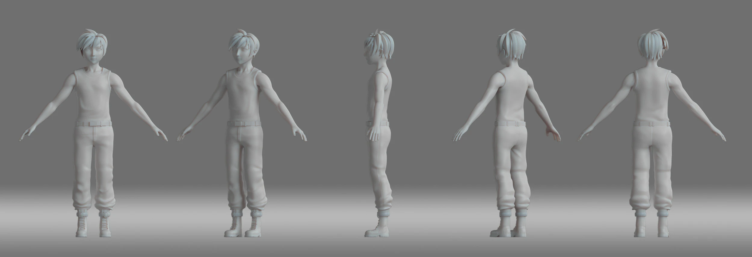 Cartoon man boy 3D Model .c4d .max .obj .3ds .fbx .stl .blend