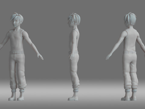 Cartoon man boy 3D Модель