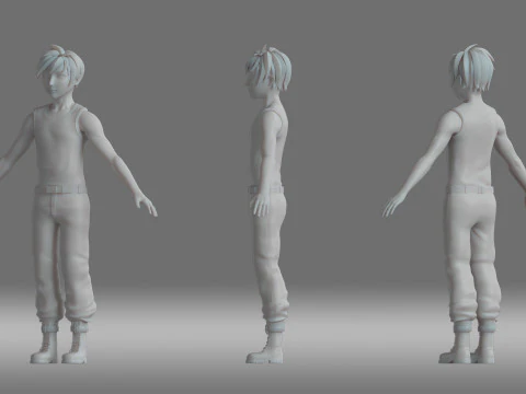 Cartoon man jongen 3D Model